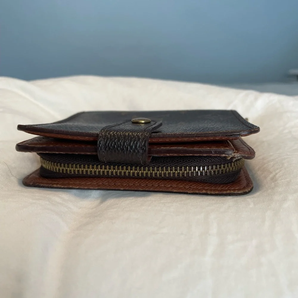 CA0968 Louis Vuitton Compact Zip Monogram Canvas Bifold Wallet Brown - Picture 4 of 12